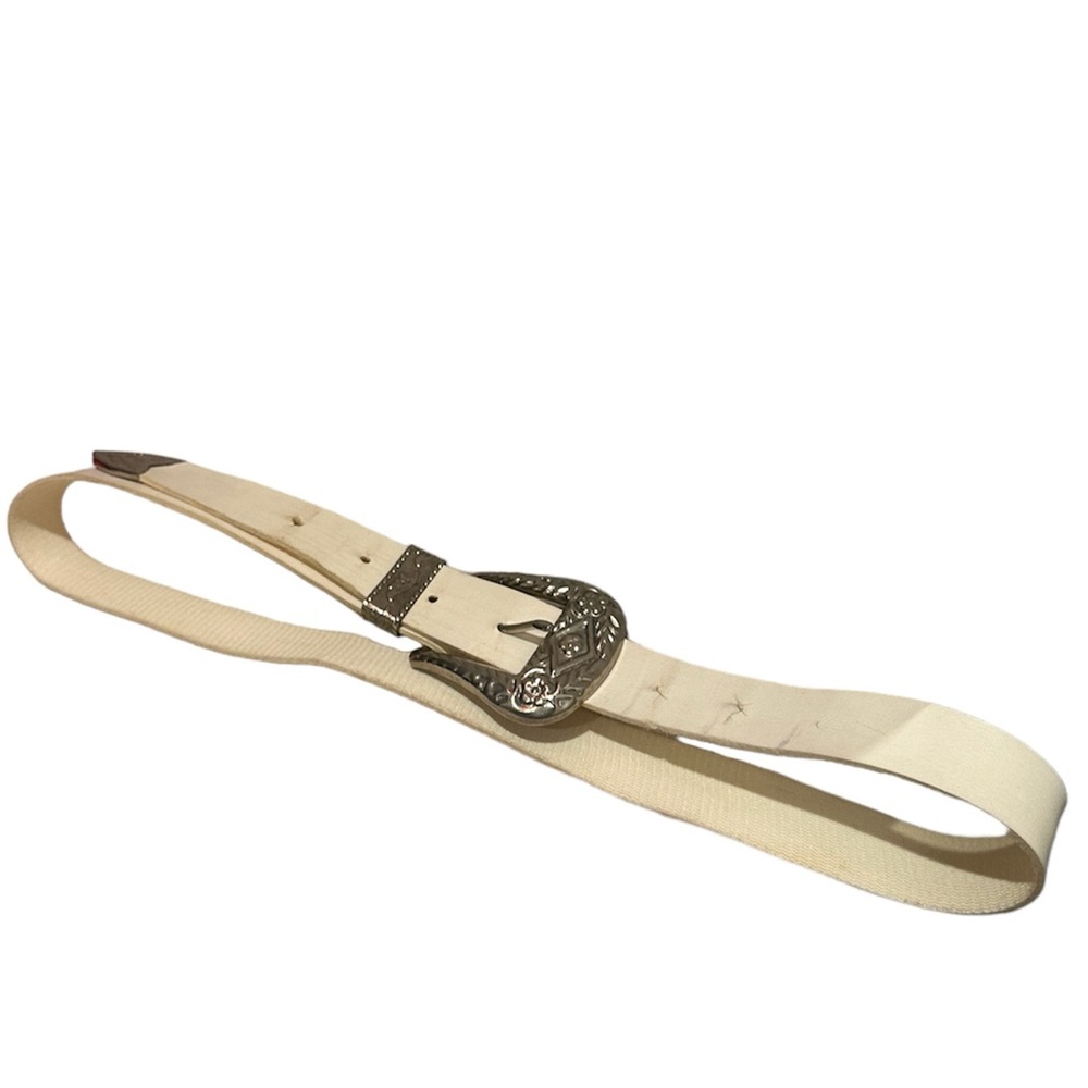 White Buckle Belt